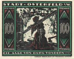 Német Birodalom/Weimari Köztársaság/ Osterfeld 1921. 25Pf(3x) + 50Pf(3x) + 75Pf(3x) + 100Pf összesen...