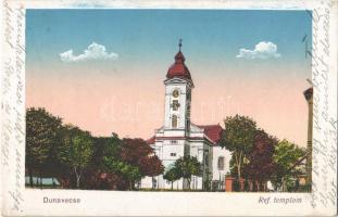 1920 Dunavecse, Református templom. Hangya Szövetkezet kiadása (EK)