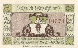 Német Birodalom/Weimari Köztársaság/ Stassfurt 1921. 25Pf(6x) + 50Pf(6x) összesen 12klf db, teljes s...