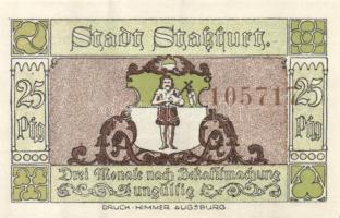 Német Birodalom/Weimari Köztársaság/ Stassfurt 1921. 25Pf(6x) + 50Pf(6x) összesen 12klf db, teljes s...