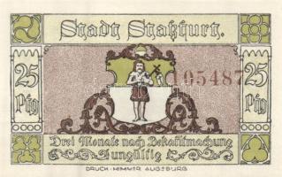 Német Birodalom/Weimari Köztársaság/ Stassfurt 1921. 25Pf(6x) + 50Pf(6x) összesen 12klf db, teljes s...