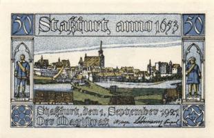 Német Birodalom/Weimari Köztársaság/ Stassfurt 1921. 25Pf(6x) + 50Pf(6x) összesen 12klf db, teljes s...