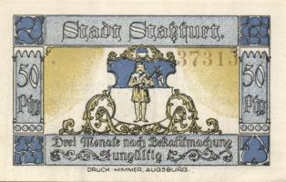 Német Birodalom/Weimari Köztársaság/ Stassfurt 1921. 25Pf(6x) + 50Pf(6x) összesen 12klf db, teljes s...