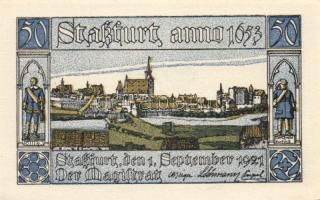 Német Birodalom/Weimari Köztársaság/ Stassfurt 1921. 25Pf(6x) + 50Pf(6x) összesen 12klf db, teljes s...