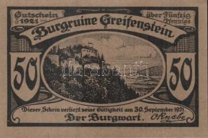 Német Birodalom/Weimari Köztársaság/ Greiffenberg 1921. 50Pf(6x) 6klf db, teljes sor T:I