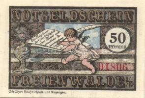 Német Birodalom/Weimari Köztársaság/ Freienwalde 1921. 25Pf +  50Pf + 75Pf 3klf db, teljes sor T:I