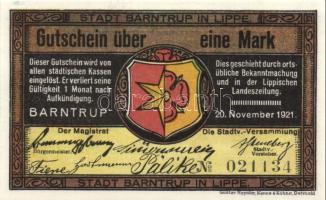 Német Birodalom/Weimari Köztársaság/ Barntrup 1921. 50Pf(2x) + 1M(2x) 4klf db, teljes sor T:I