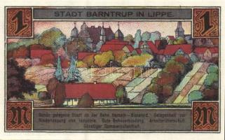 Német Birodalom/Weimari Köztársaság/ Barntrup 1921. 50Pf(2x) + 1M(2x) 4klf db, teljes sor T:I