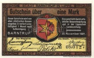 Német Birodalom/Weimari Köztársaság/ Barntrup 1921. 50Pf(2x) + 1M(2x) 4klf db, teljes sor T:I