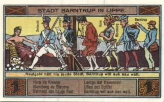 Német Birodalom/Weimari Köztársaság/ Barntrup 1921. 50Pf(2x) + 1M(2x) 4klf db, teljes sor T:I