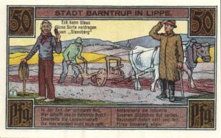 Német Birodalom/Weimari Köztársaság/ Barntrup 1921. 50Pf(2x) + 1M(2x) 4klf db, teljes sor T:I