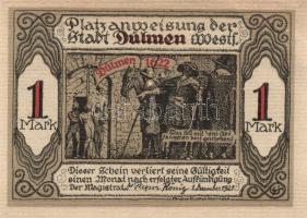 Német Birodalom/Weimari Köztársaság/ Dülmen 1921. 50Pf + 75Pf + 1M + 1,5M + 2M + 2,5M összesen 6klf ...