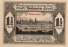 Német Birodalom/Weimari Köztársaság/ Dülmen 1921. 50Pf + 75Pf + 1M + 1,5M + 2M + 2,5M összesen 6klf ...