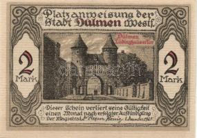 Német Birodalom/Weimari Köztársaság/ Dülmen 1921. 50Pf + 75Pf + 1M + 1,5M + 2M + 2,5M összesen 6klf ...