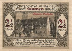 Német Birodalom/Weimari Köztársaság/ Dülmen 1921. 50Pf + 75Pf + 1M + 1,5M + 2M + 2,5M összesen 6klf ...