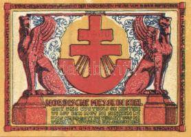 Német Birodalom/Weimari Köztársaság/Kiel 1921. 10Pf + 25Pf + 50Pf + 1M + 4klf db, teljes sor T:I