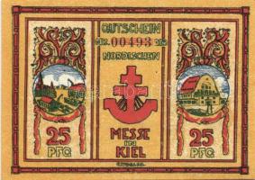 Német Birodalom/Weimari Köztársaság/Kiel 1921. 10Pf + 25Pf + 50Pf + 1M + 4klf db, teljes sor T:I