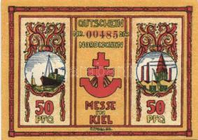 Német Birodalom/Weimari Köztársaság/Kiel 1921. 10Pf + 25Pf + 50Pf + 1M + 4klf db, teljes sor T:I