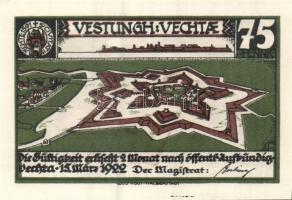 Német Birodalom/Weimari Köztársaság/ Vechta 1922. 25Pf(2x) + 50Pf(2x) + 75Pf összesen 6klf db, telje...