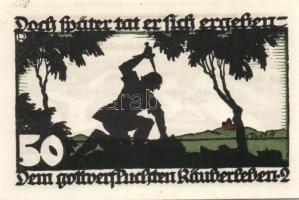 Német Birodalom/Weimari Köztársaság/ Vechta 1922. 25Pf(2x) + 50Pf(2x) + 75Pf összesen 6klf db, telje...