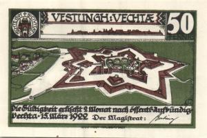 Német Birodalom/Weimari Köztársaság/ Vechta 1922. 25Pf(2x) + 50Pf(2x) + 75Pf összesen 6klf db, telje...