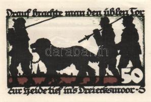 Német Birodalom/Weimari Köztársaság/ Vechta 1922. 25Pf(2x) + 50Pf(2x) + 75Pf összesen 6klf db, telje...