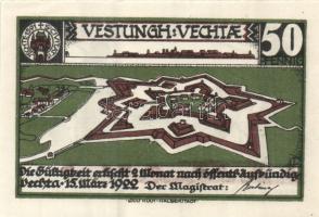 Német Birodalom/Weimari Köztársaság/ Vechta 1922. 25Pf(2x) + 50Pf(2x) + 75Pf összesen 6klf db, telje...