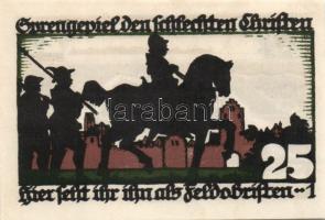 Német Birodalom/Weimari Köztársaság/ Vechta 1922. 25Pf(2x) + 50Pf(2x) + 75Pf összesen 6klf db, telje...