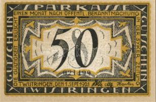 Német Birodalom/Weimari Köztársaság/ Twistringen 1921. 25Pf + 50Pf + 75Pf 3klf db, teljes sor T:I