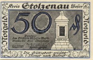 Német Birodalom/Weimari Köztársaság/ Stolzenau 1921. 25Pf + 50Pf(2x) + 75Pf(2X) 5klf db, teljes sor ...