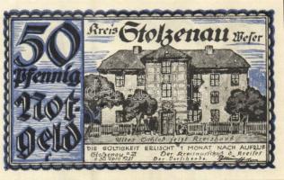 Német Birodalom/Weimari Köztársaság/ Stolzenau 1921. 25Pf + 50Pf(2x) + 75Pf(2X) 5klf db, teljes sor ...