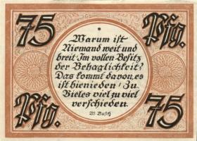 Német Birodalom/Weimari Köztársaság/ Stolzenau 1921. 25Pf + 50Pf(2x) + 75Pf(2X) 5klf db, teljes sor ...