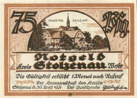Német Birodalom/Weimari Köztársaság/ Stolzenau 1921. 25Pf + 50Pf(2x) + 75Pf(2X) 5klf db, teljes sor ...