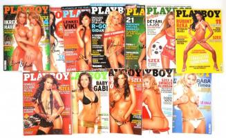 2006 Playboy erotikus magazin. 2006., 1-12. sz., VIII. teljes évfolyam, 7 szám címlapján aláírással.