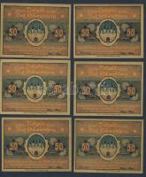 Német Birodalom/Weimari Köztársaság/ Schmiedeberg 1921. 50Pf (6x) 6klf db, teljes sor T:I