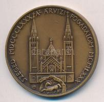 1980. "Szent Gellért / Szeged MDCCCLXXX - Árvízi fogadalom MCMLXXX" Br emlékérem (42,5mm) ...