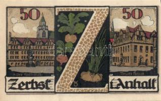 Német Birodalom/Weimari Köztársaság/ Zerbst 1921. 10Pf + 25Pf + 50Pf (6x) + 100Pf 9klf db, teljes so...