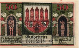 Német Birodalom/Weimari Köztársaság/ Zerbst 1921. 10Pf + 25Pf + 50Pf (6x) + 100Pf 9klf db, teljes so...