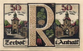 Német Birodalom/Weimari Köztársaság/ Zerbst 1921. 10Pf + 25Pf + 50Pf (6x) + 100Pf 9klf db, teljes so...