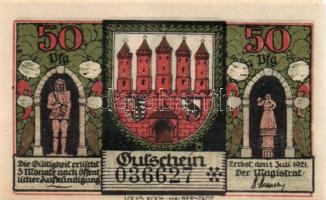 Német Birodalom/Weimari Köztársaság/ Zerbst 1921. 10Pf + 25Pf + 50Pf (6x) + 100Pf 9klf db, teljes so...