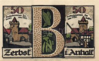 Német Birodalom/Weimari Köztársaság/ Zerbst 1921. 10Pf + 25Pf + 50Pf (6x) + 100Pf 9klf db, teljes so...