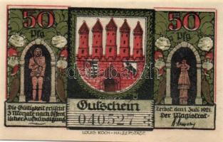 Német Birodalom/Weimari Köztársaság/ Zerbst 1921. 10Pf + 25Pf + 50Pf (6x) + 100Pf 9klf db, teljes so...