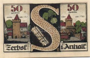 Német Birodalom/Weimari Köztársaság/ Zerbst 1921. 10Pf + 25Pf + 50Pf (6x) + 100Pf 9klf db, teljes so...