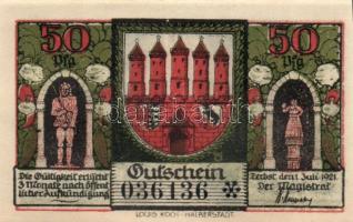 Német Birodalom/Weimari Köztársaság/ Zerbst 1921. 10Pf + 25Pf + 50Pf (6x) + 100Pf 9klf db, teljes so...