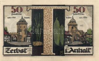 Német Birodalom/Weimari Köztársaság/ Zerbst 1921. 10Pf + 25Pf + 50Pf (6x) + 100Pf 9klf db, teljes so...