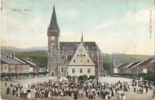 Bártfa, Bardiov, Bardejov; Fő tér, piac / main square, market (EK)