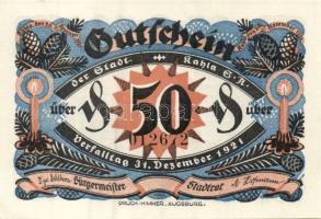 Német Birodalom/Weimari Köztársaság/ Kahla 1921. 50Pf (6x) 6klf db, teljes sor T:I