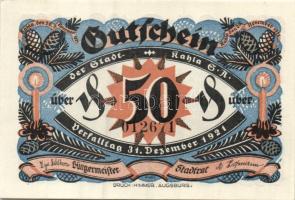 Német Birodalom/Weimari Köztársaság/ Kahla 1921. 50Pf (6x) 6klf db, teljes sor T:I