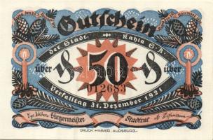 Német Birodalom/Weimari Köztársaság/ Kahla 1921. 50Pf (6x) 6klf db, teljes sor T:I