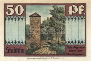 Német Birodalom/Weimari Köztársaság/ Stadtilm 1921. 5Pf + 10Pf + 50Pf (5x) 7klf db, teljes sor T:I